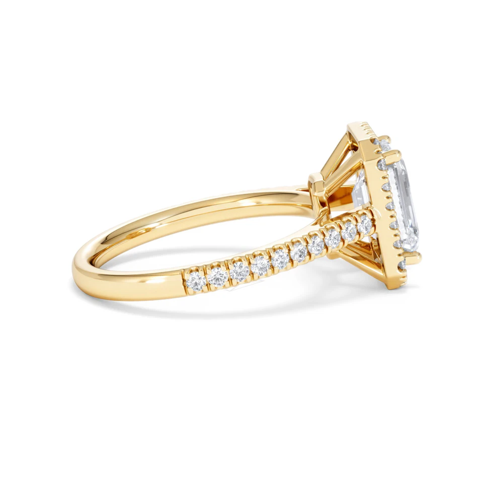 Annabelle Lab Diamond Halo Engagement Ring in 18K Gold 2.75ct F/VS1