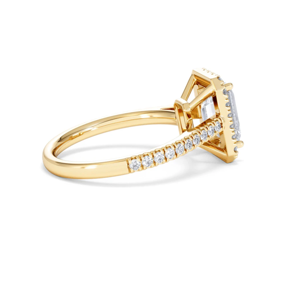 Annabelle Lab Diamond Halo Engagement Ring in 18K Gold 2.75ct F/VS1