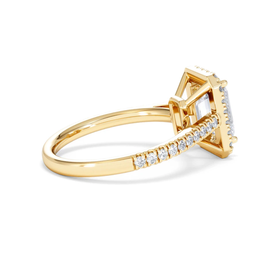 Annabelle Lab Diamond Halo Engagement Ring in 18K Gold 2.75ct F/VS1