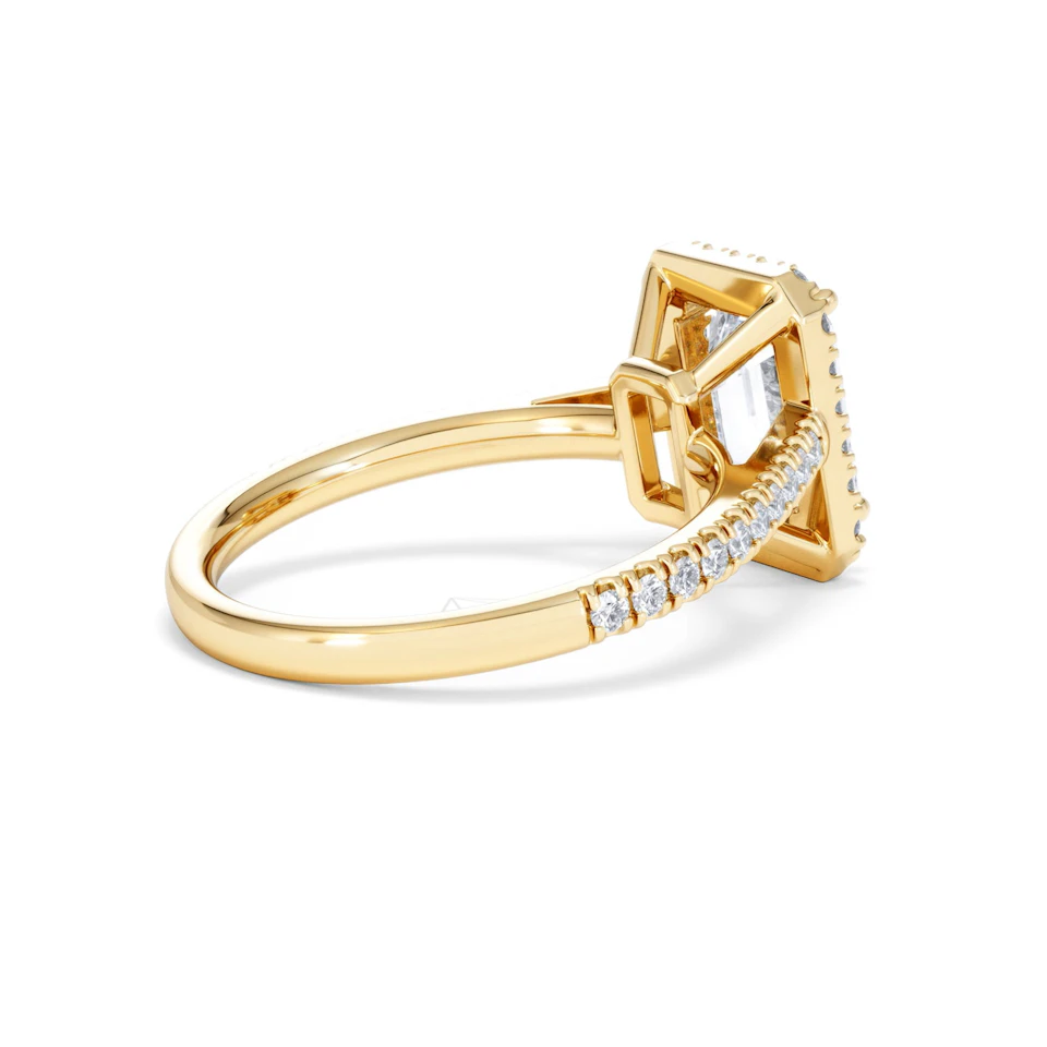 Annabelle Lab Diamond Halo Engagement Ring in 18K Gold 2.75ct F/VS1