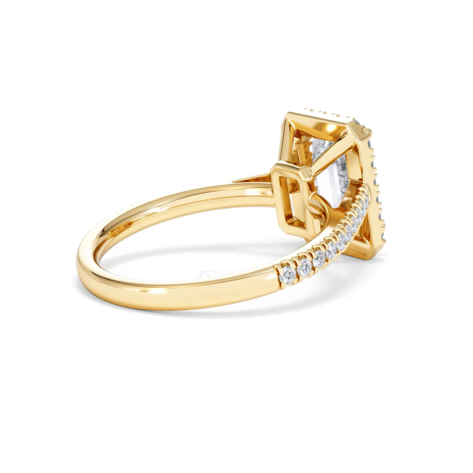 Annabelle Lab Diamond Halo Engagement Ring in 18K Gold 2.75ct F/VS1