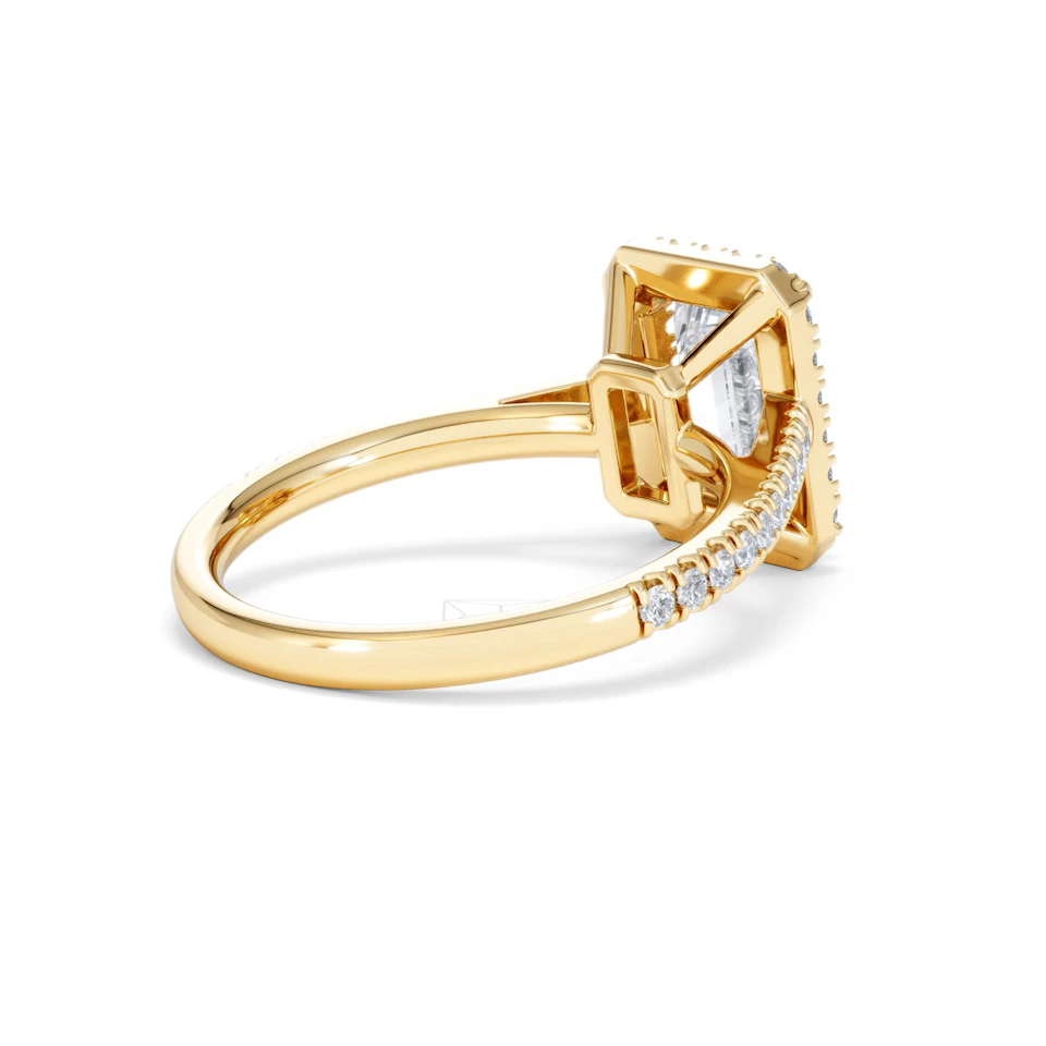 Annabelle Lab Diamond Halo Engagement Ring in 18K Gold 2.75ct F/VS1