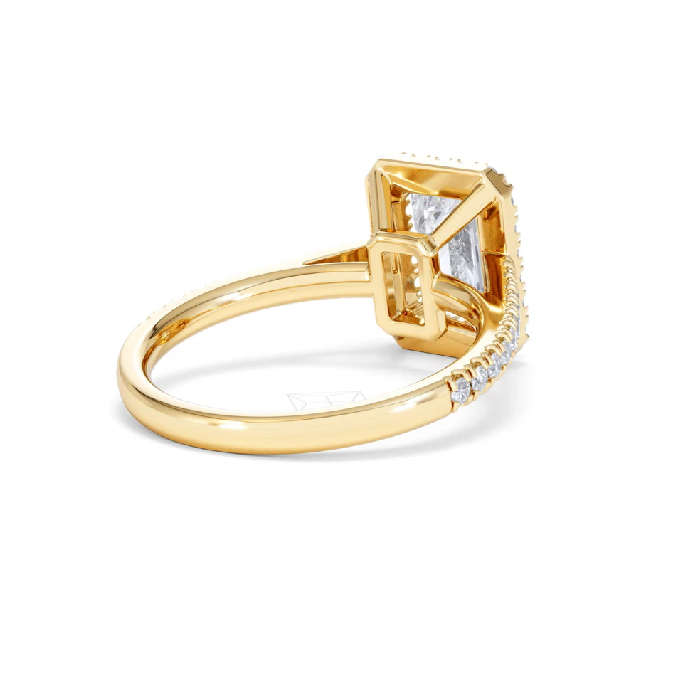 Annabelle Lab Diamond Halo Engagement Ring in 18K Gold 2.75ct F/VS1