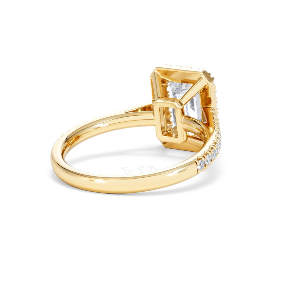 Annabelle Lab Diamond Halo Engagement Ring in 18K Gold 2.75ct F/VS1