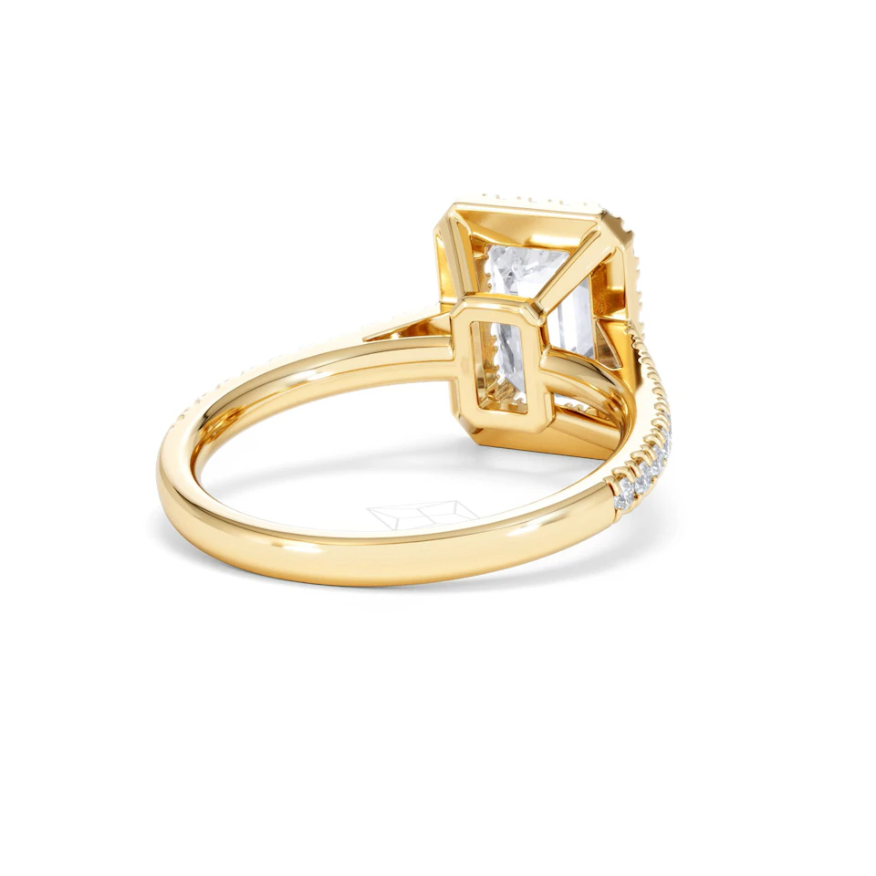 Annabelle Lab Diamond Halo Engagement Ring in 18K Gold 2.75ct F/VS1