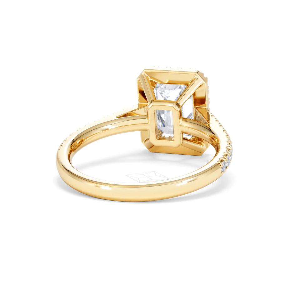 Annabelle Lab Diamond Halo Engagement Ring in 18K Gold 2.75ct F/VS1