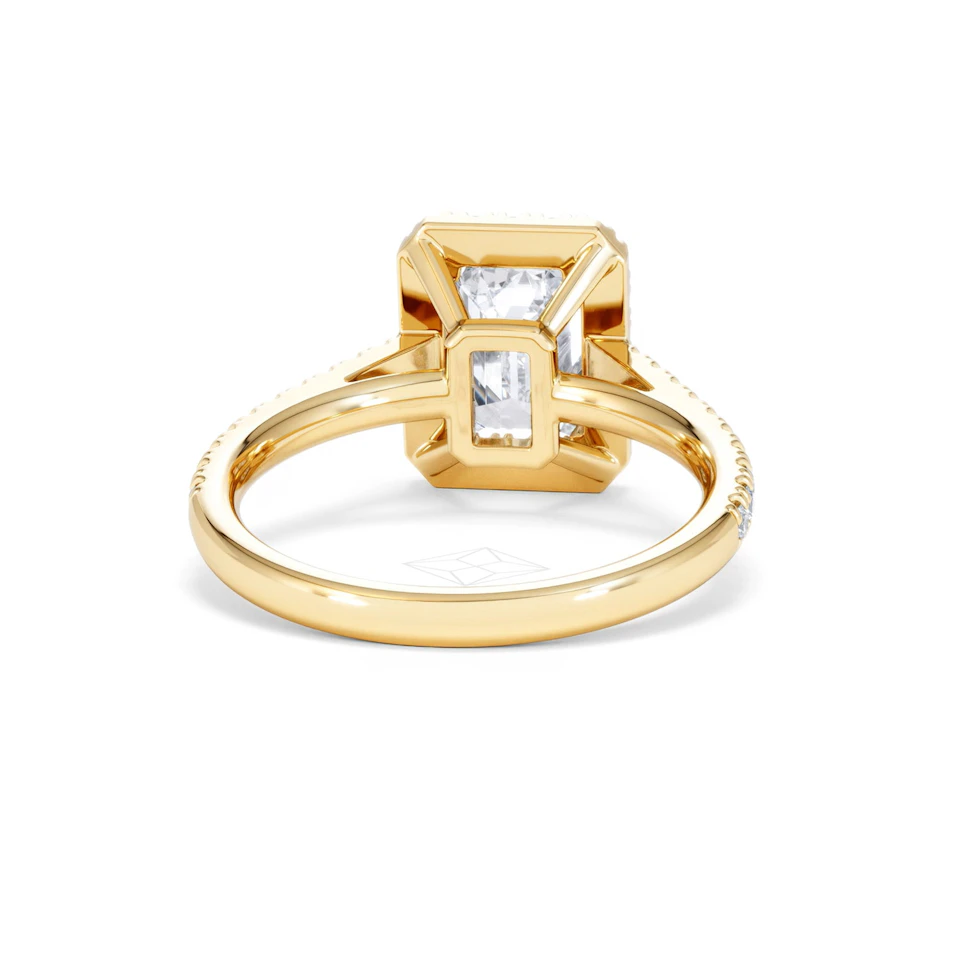Annabelle Lab Diamond Halo Engagement Ring in 18K Gold 2.75ct F/VS1
