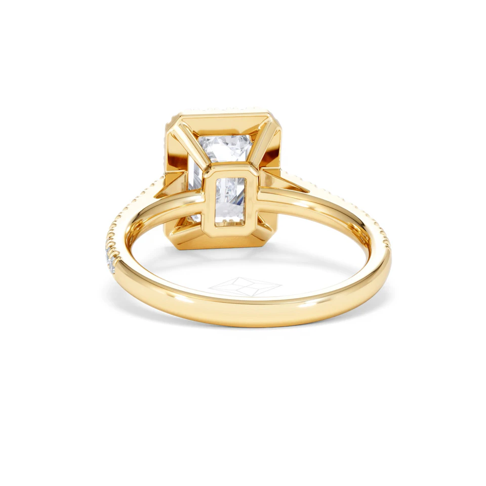 Annabelle Lab Diamond Halo Engagement Ring in 18K Gold 2.75ct F/VS1