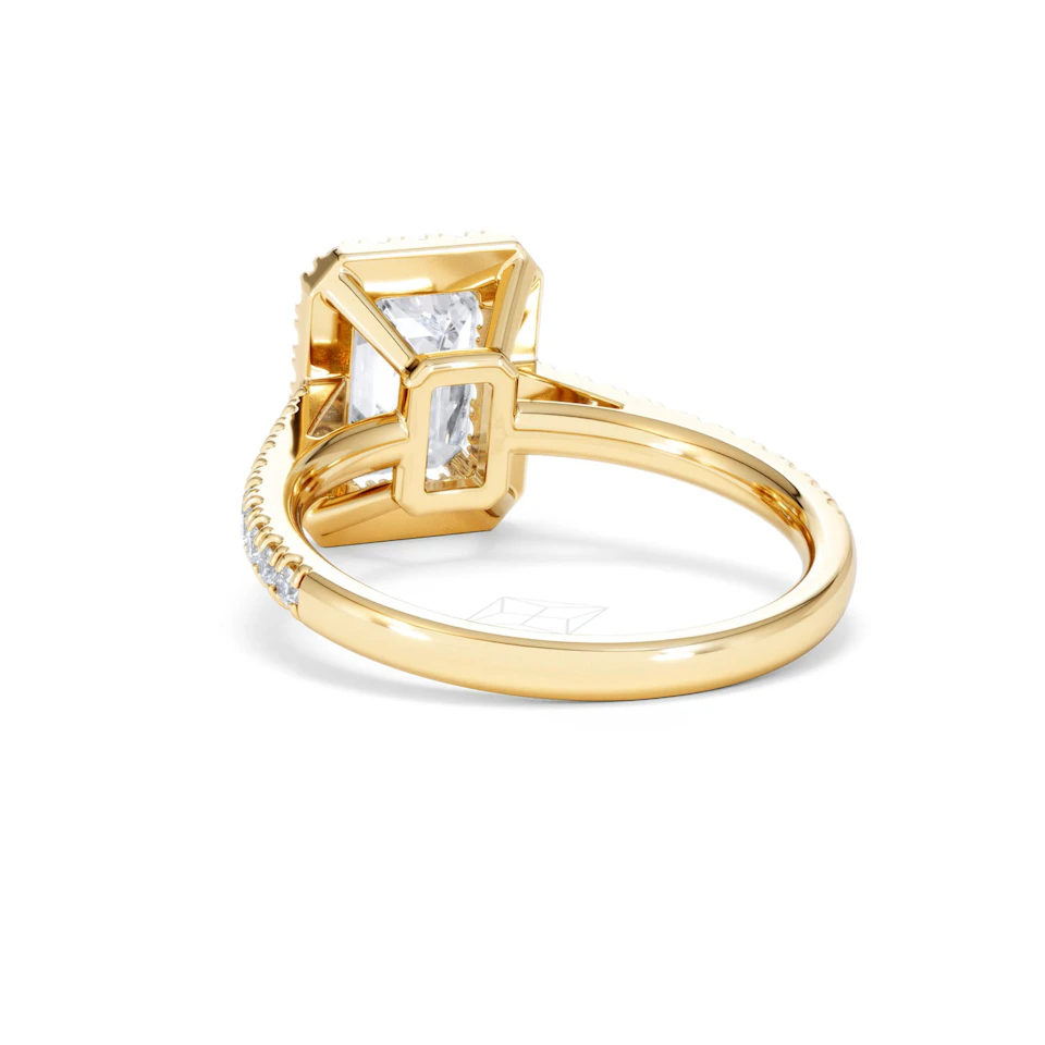 Annabelle Lab Diamond Halo Engagement Ring in 18K Gold 2.75ct F/VS1