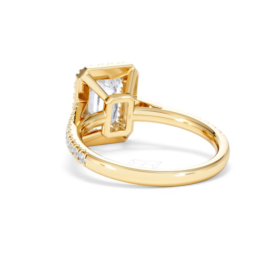 Annabelle Lab Diamond Halo Engagement Ring in 18K Gold 2.75ct F/VS1