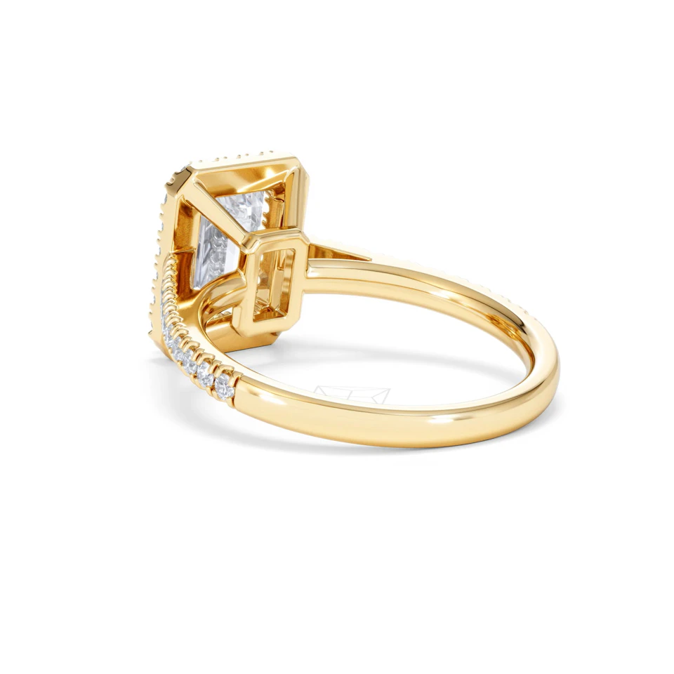Annabelle Lab Diamond Halo Engagement Ring in 18K Gold 2.75ct F/VS1