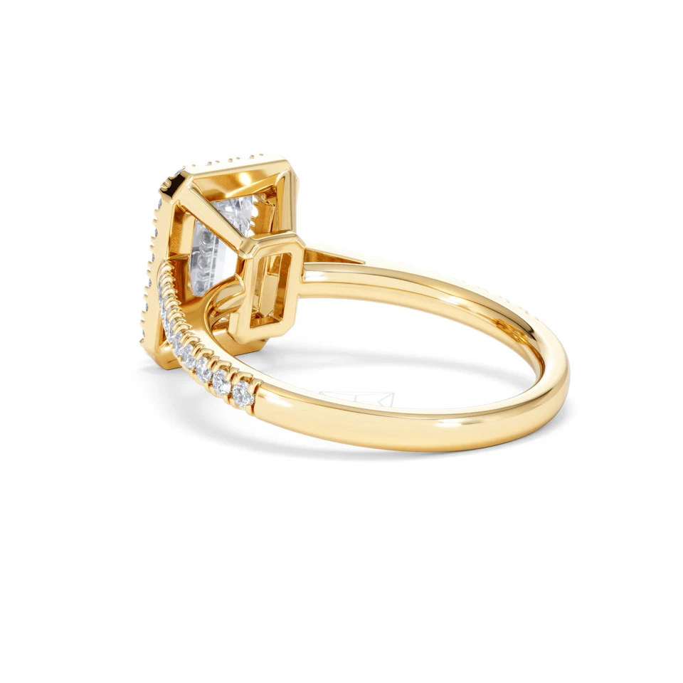 Annabelle Lab Diamond Halo Engagement Ring in 18K Gold 2.75ct F/VS1