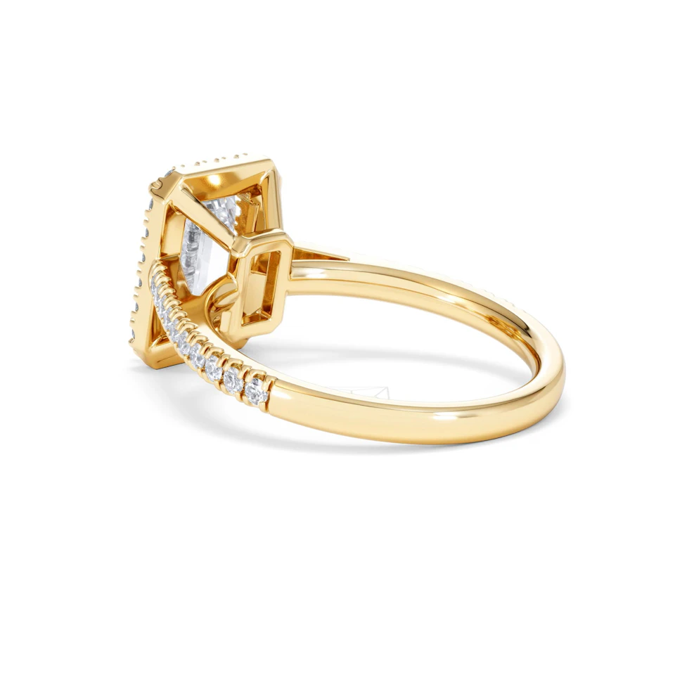 Annabelle Lab Diamond Halo Engagement Ring in 18K Gold 2.75ct F/VS1