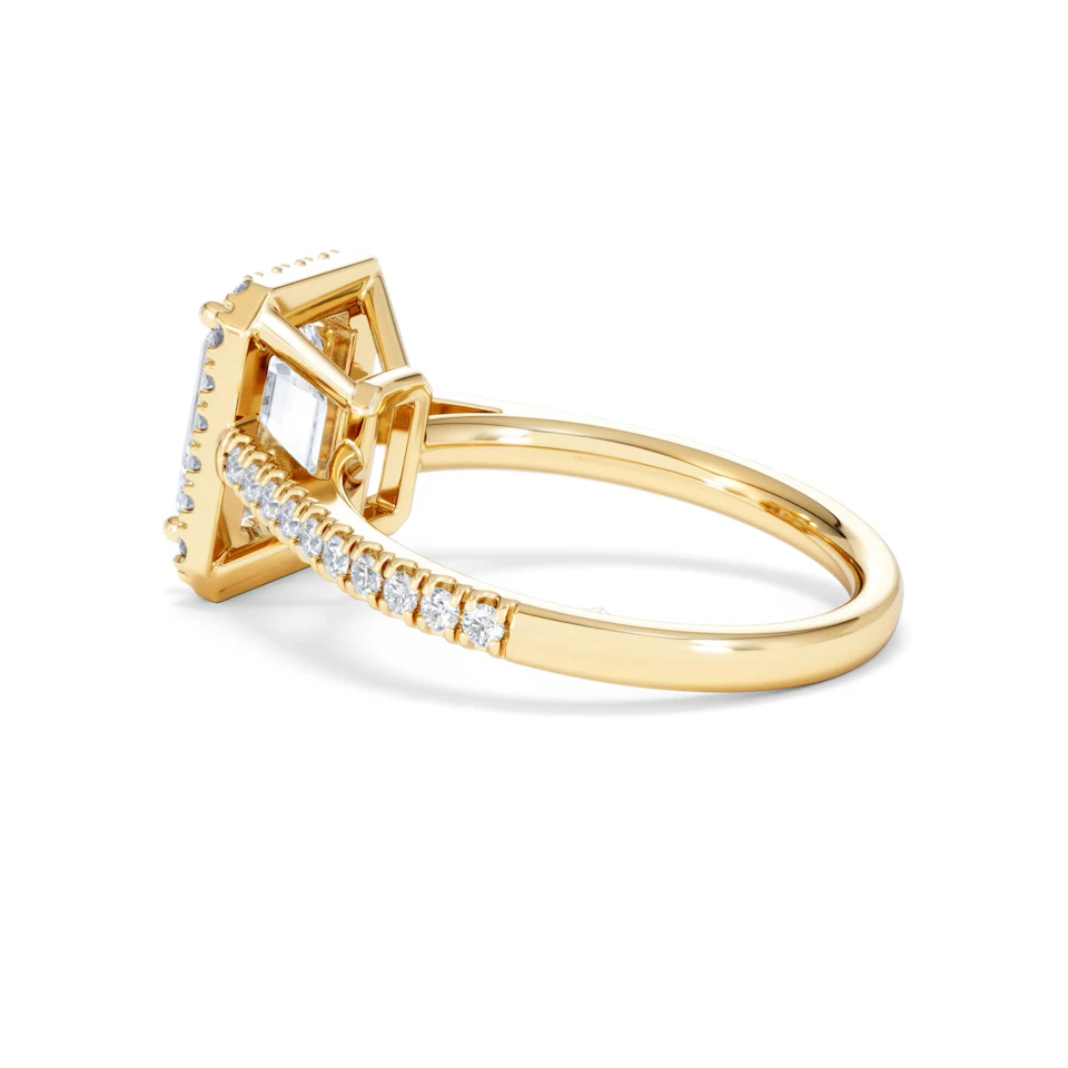 Annabelle Lab Diamond Halo Engagement Ring in 18K Gold 2.75ct F/VS1