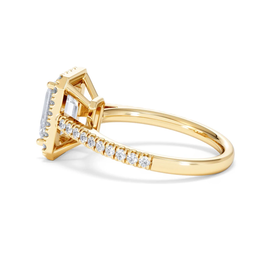 Annabelle Lab Diamond Halo Engagement Ring in 18K Gold 2.75ct F/VS1