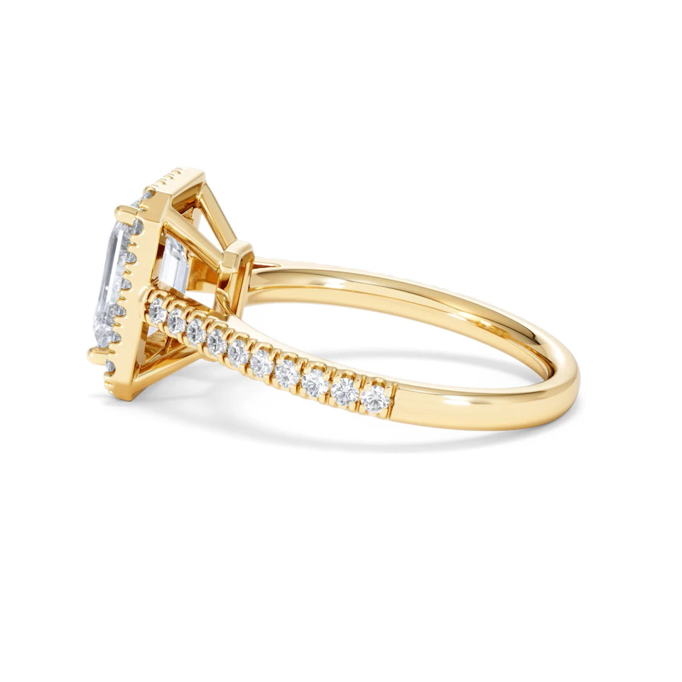 Annabelle Lab Diamond Halo Engagement Ring in 18K Gold 2.75ct F/VS1