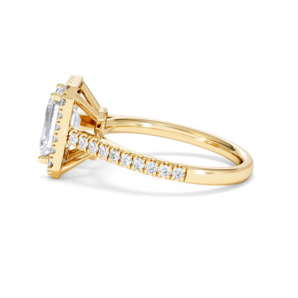 Annabelle Lab Diamond Halo Engagement Ring in 18K Gold 2.75ct F/VS1
