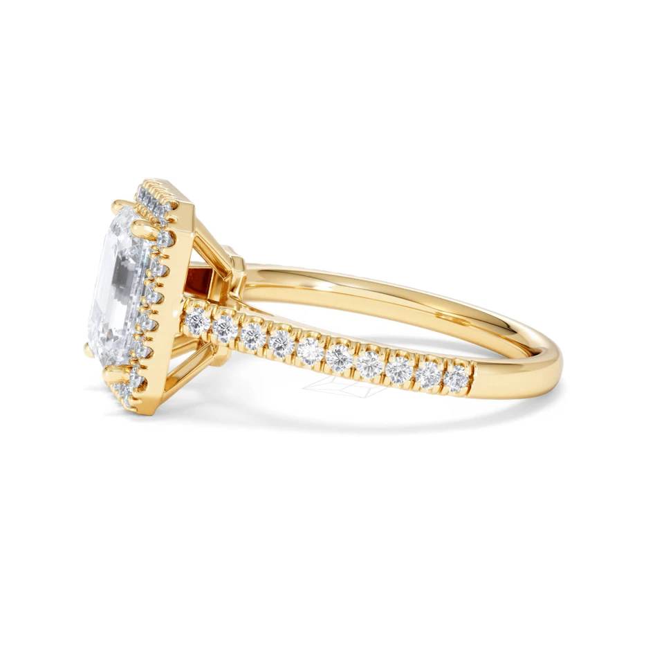 Annabelle Lab Diamond Halo Engagement Ring in 18K Gold 2.75ct F/VS1