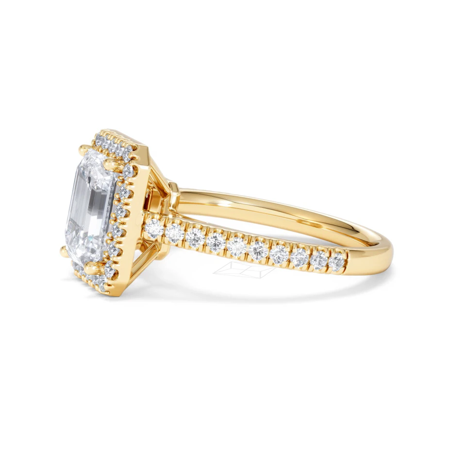Annabelle Lab Diamond Halo Engagement Ring in 18K Gold 2.75ct F/VS1