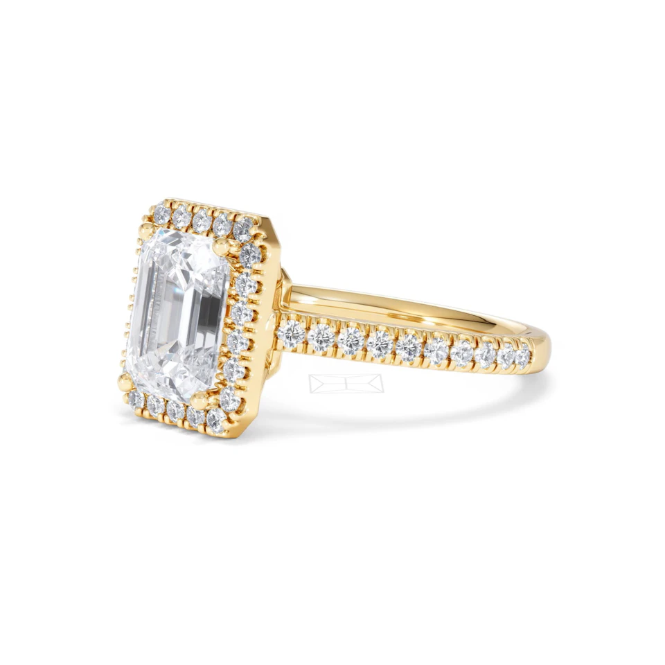 Annabelle Lab Diamond Halo Engagement Ring in 18K Gold 2.75ct F/VS1