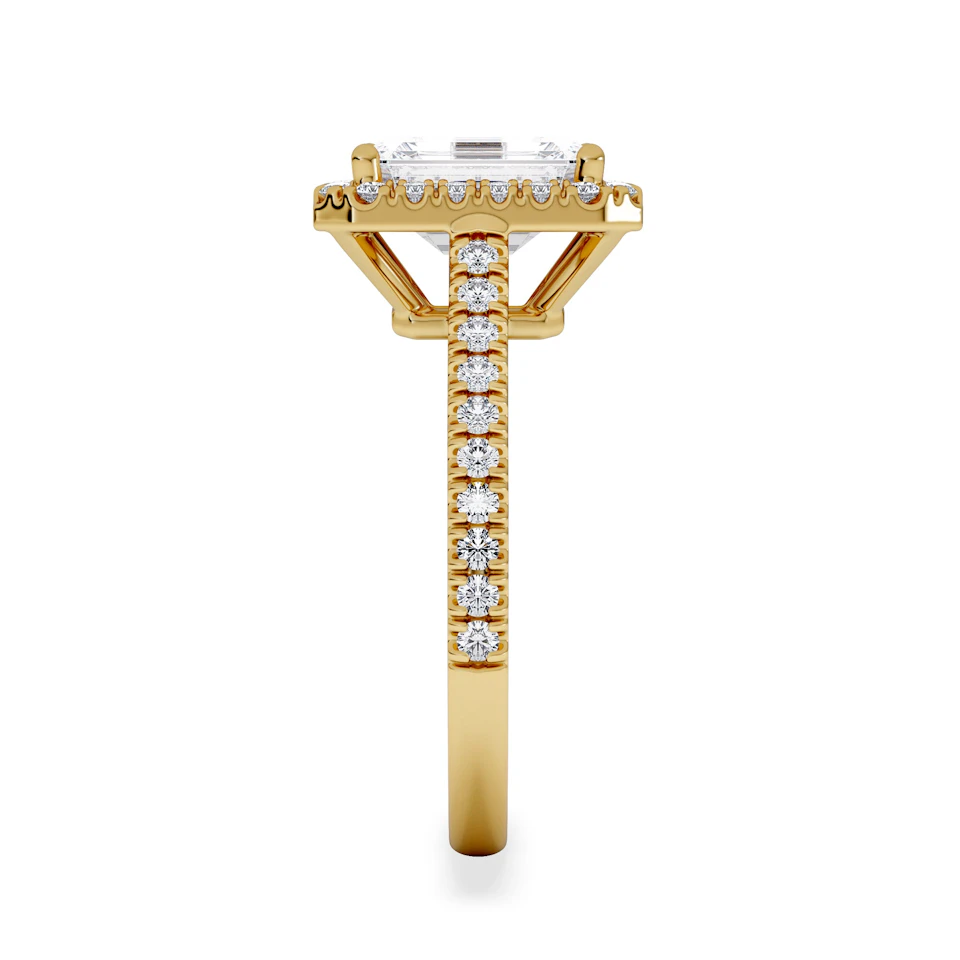 Annabelle Lab Diamond Halo Engagement Ring in 18K Gold 2.75ct F/VS1