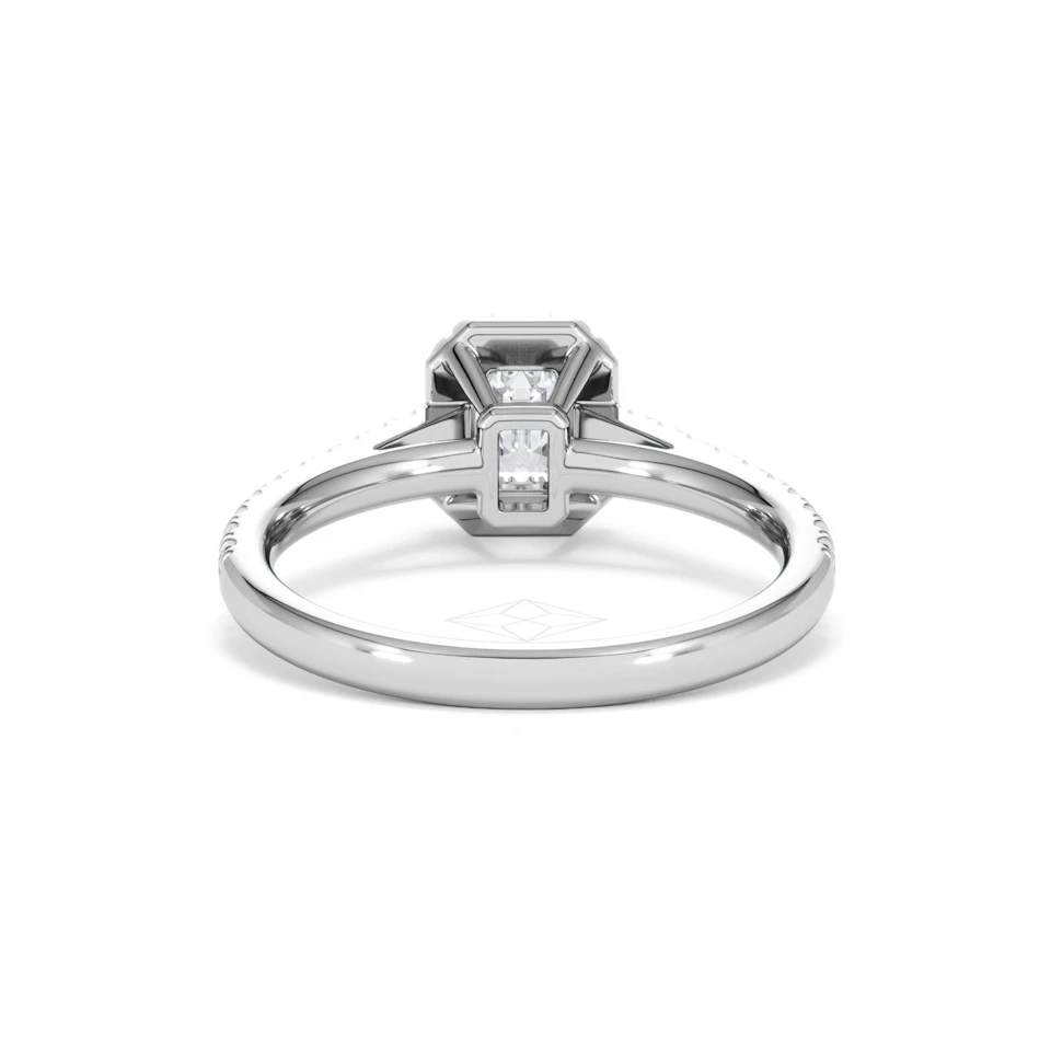 Annabelle Diamond Halo Engagement Ring 18K White Gold 1ct G/VS2