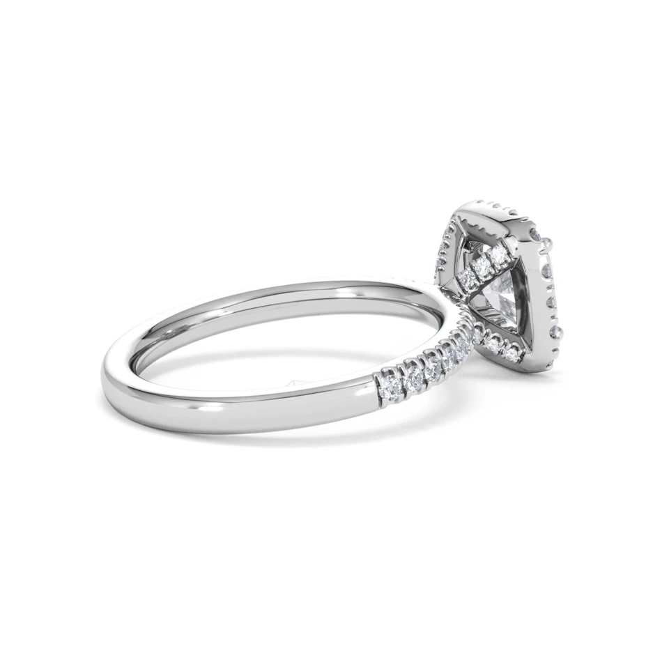 Beatrice Lab Diamond Halo Engagement Ring in Platinum 1.65ct F/VS1
