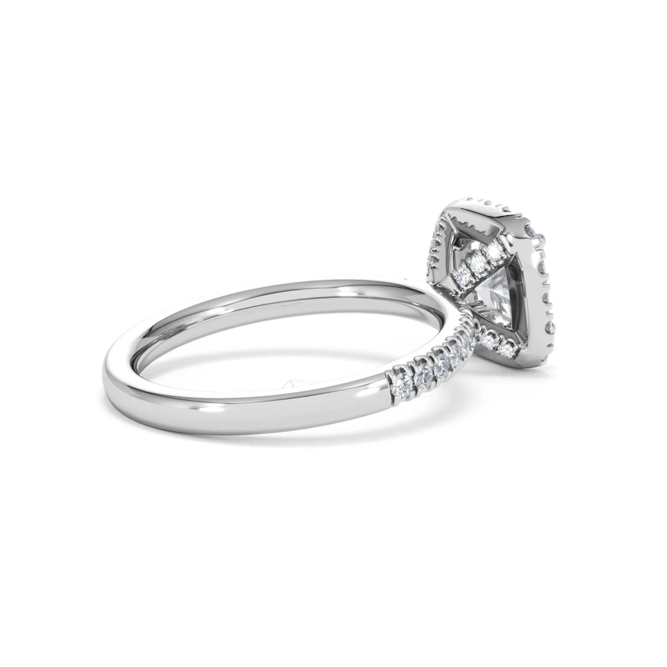 Beatrice Lab Diamond Halo Engagement Ring in Platinum 1.65ct F/VS1