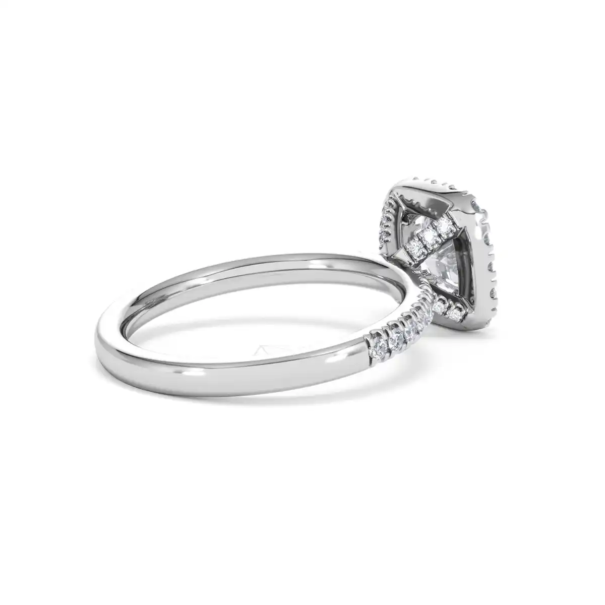 Beatrice Lab Diamond Halo Engagement Ring 18K White Gold 1.65ct F/VS1