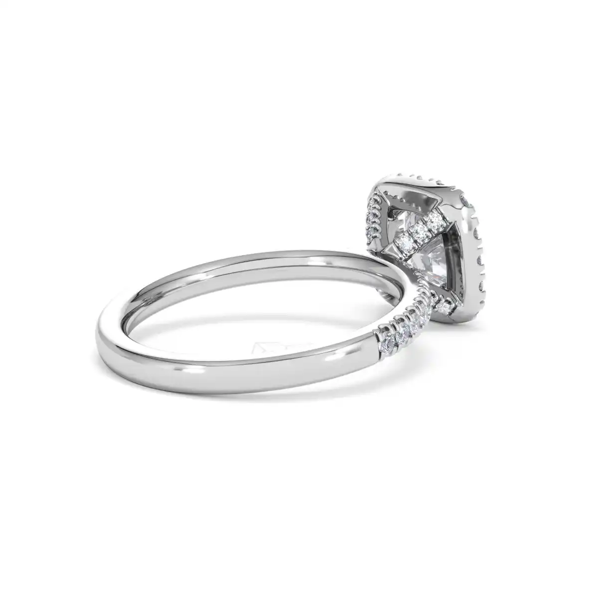 Beatrice Lab Diamond Halo Engagement Ring 18K White Gold 1.65ct F/VS1