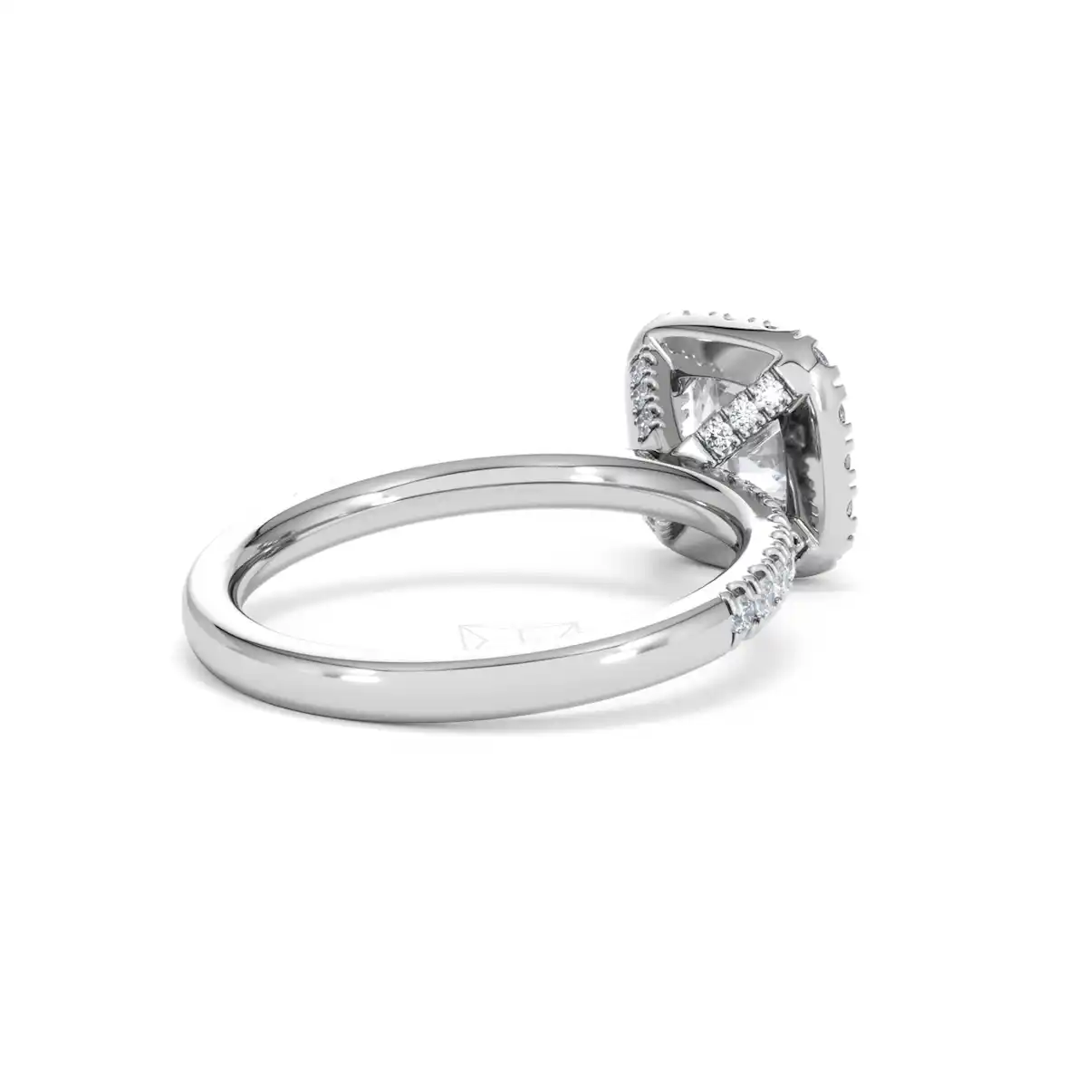 Beatrice Lab Diamond Halo Engagement Ring 18K White Gold 1.65ct F/VS1