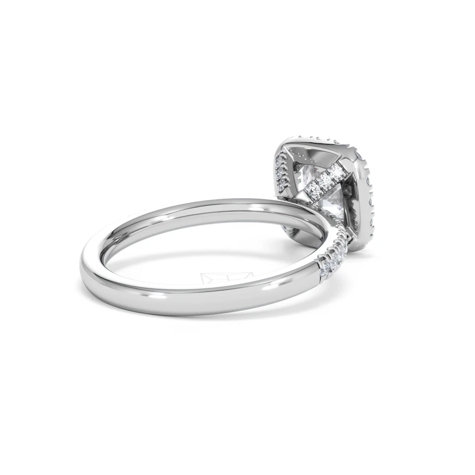 Beatrice Lab Diamond Halo Engagement Ring in Platinum 1.65ct F/VS1