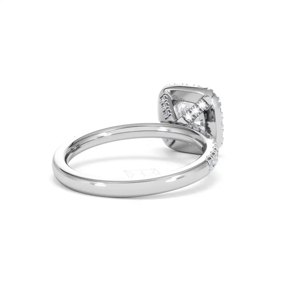 Beatrice Lab Diamond Halo Engagement Ring 18K White Gold 1.65ct F/VS1