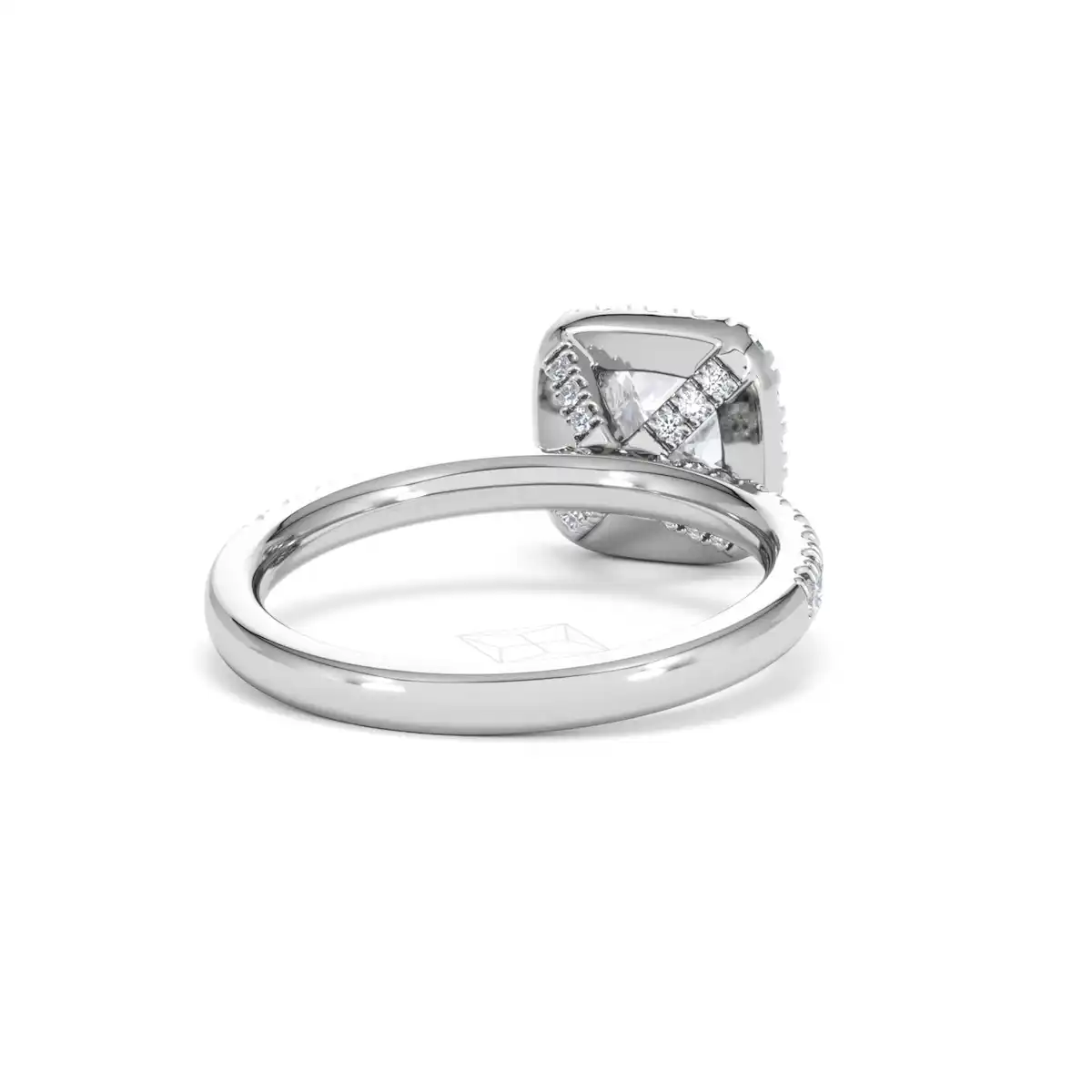 Beatrice Lab Diamond Halo Engagement Ring 18K White Gold 1.65ct F/VS1