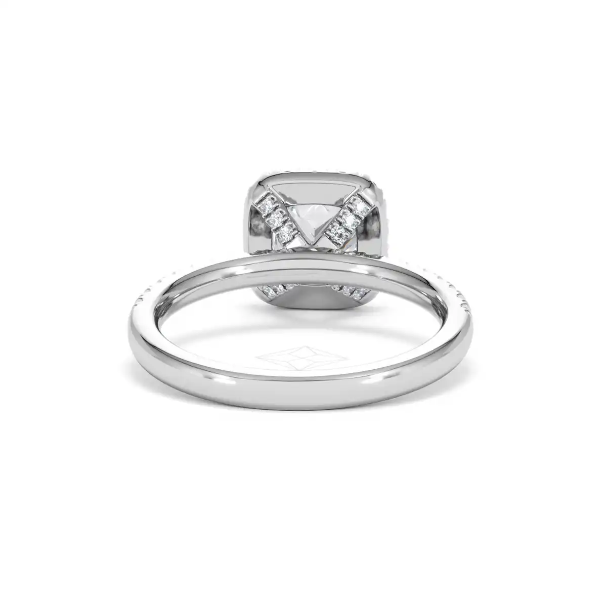 Beatrice Lab Diamond Halo Engagement Ring 18K White Gold 1.65ct F/VS1