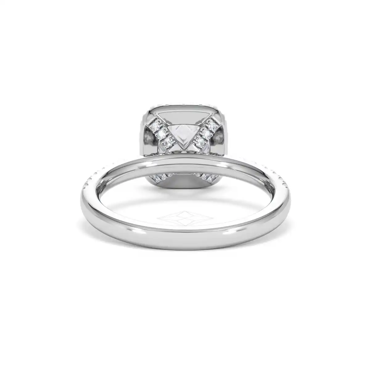 Beatrice Lab Diamond Halo Engagement Ring 18K White Gold 1.65ct F/VS1