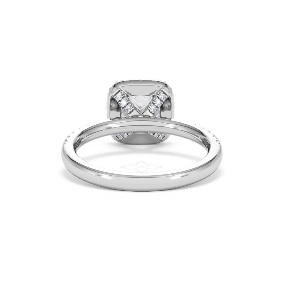 Beatrice Lab Diamond Halo Engagement Ring in Platinum 1.65ct F/VS1
