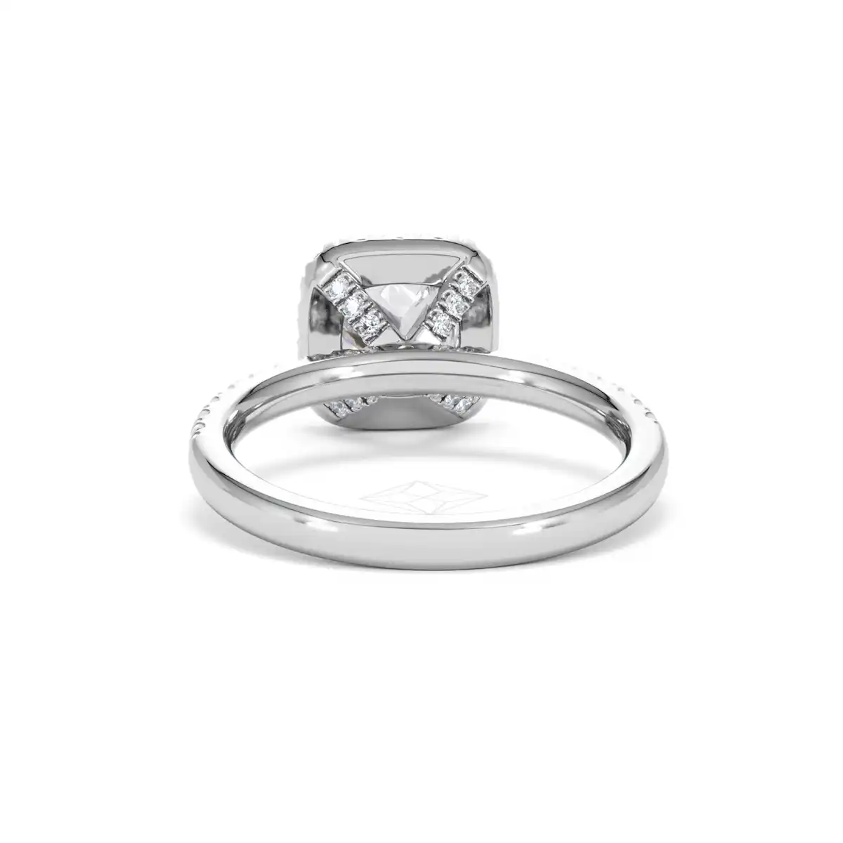 Beatrice Lab Diamond Halo Engagement Ring 18K White Gold 1.65ct F/VS1