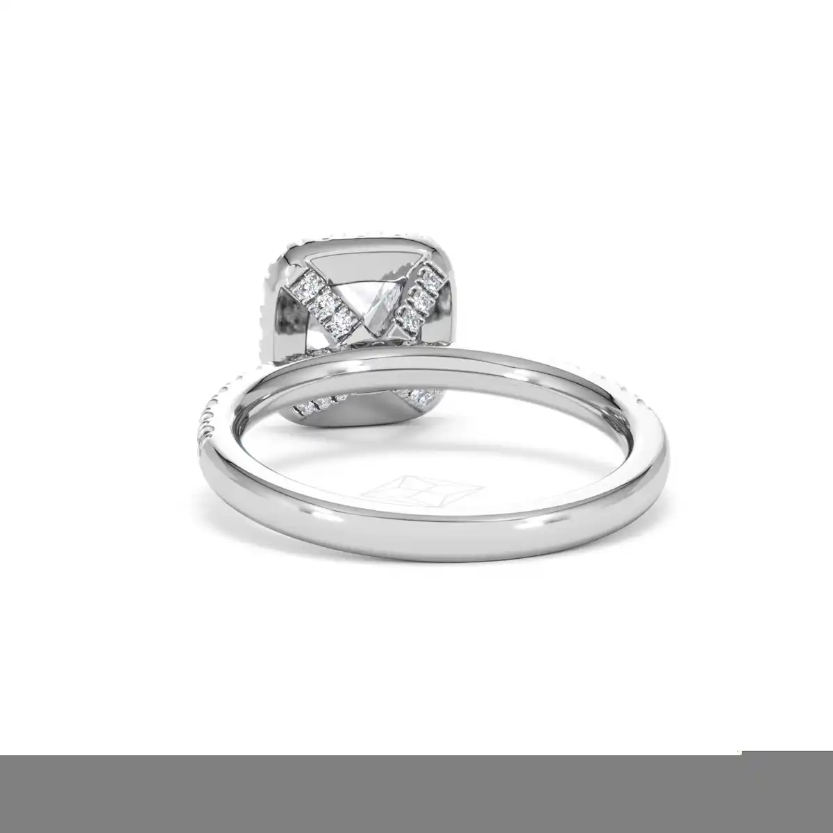 Beatrice Lab Diamond Halo Engagement Ring 18K White Gold 1.65ct F/VS1