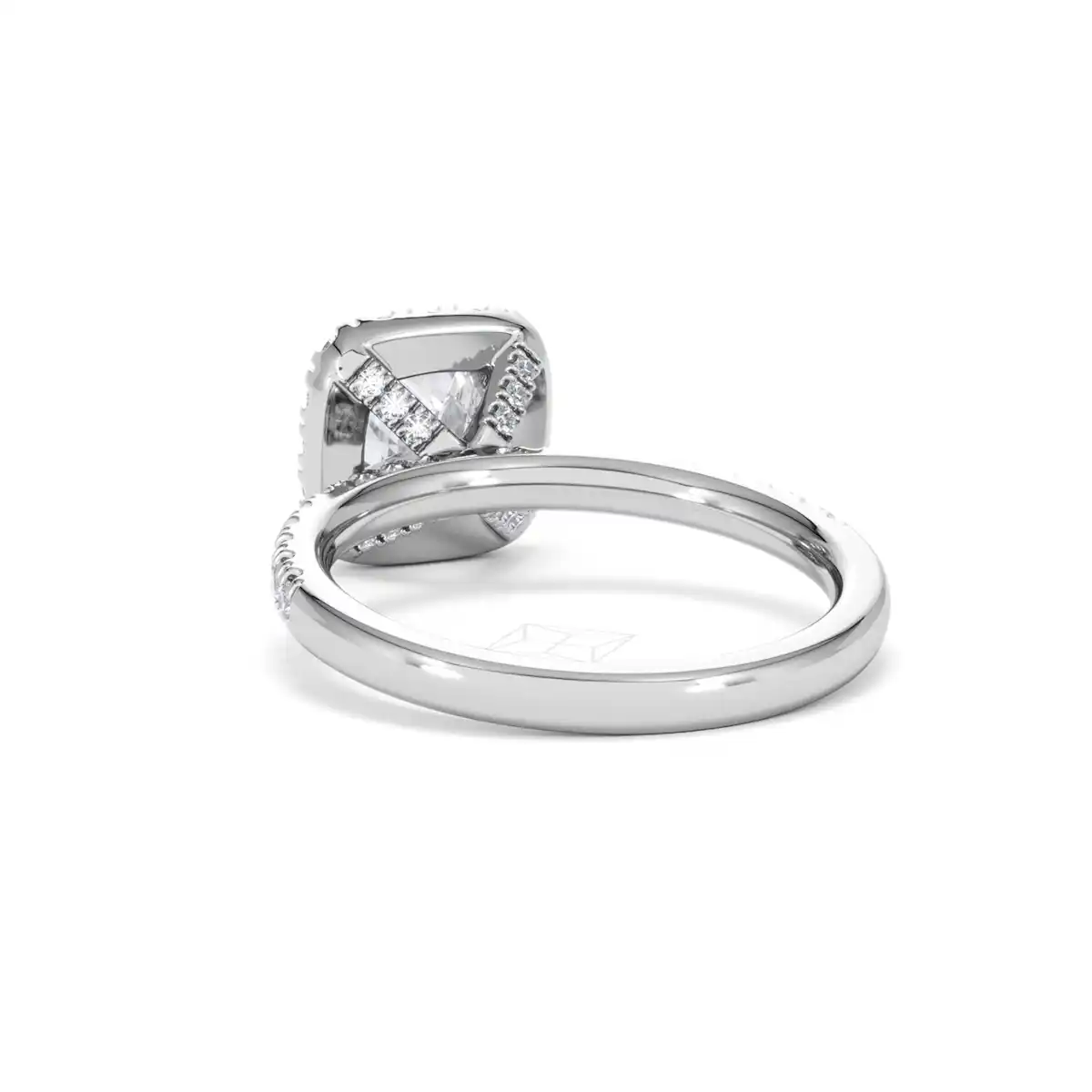 Beatrice Lab Diamond Halo Engagement Ring 18K White Gold 1.65ct F/VS1