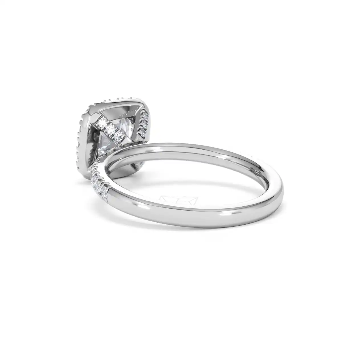 Beatrice Lab Diamond Halo Engagement Ring 18K White Gold 1.65ct F/VS1