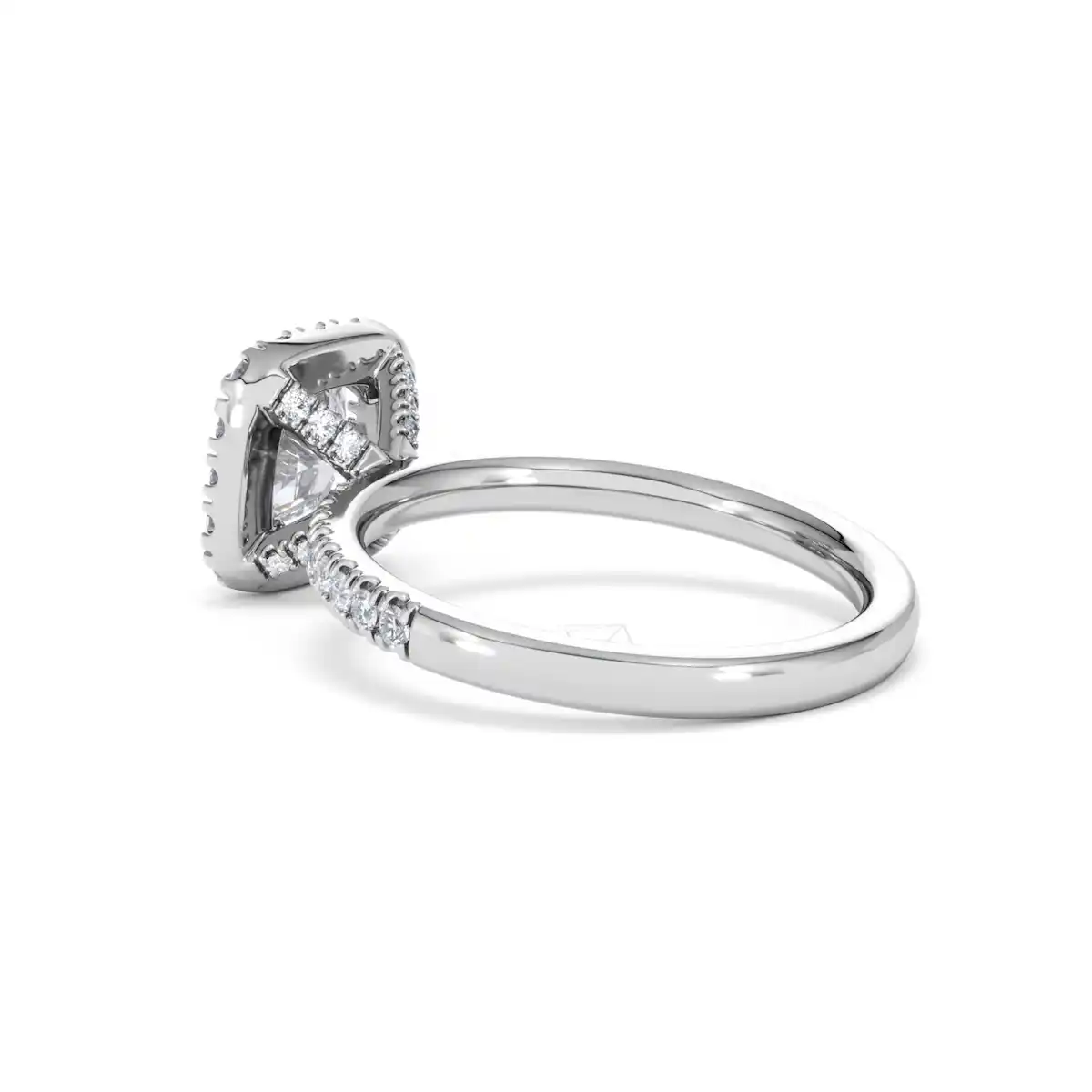 Beatrice Lab Diamond Halo Engagement Ring 18K White Gold 1.65ct F/VS1