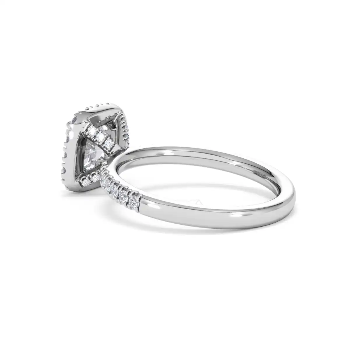 Beatrice Lab Diamond Halo Engagement Ring 18K White Gold 1.65ct F/VS1