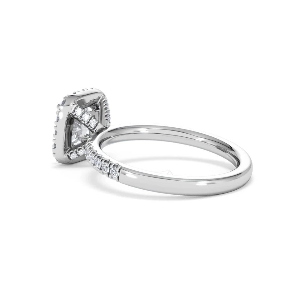 Beatrice Lab Diamond Halo Engagement Ring in Platinum 1.65ct F/VS1