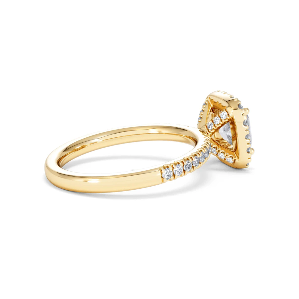 Beatrice Lab Diamond Halo Engagement Ring in 18K Gold 1.65ct F/VS1