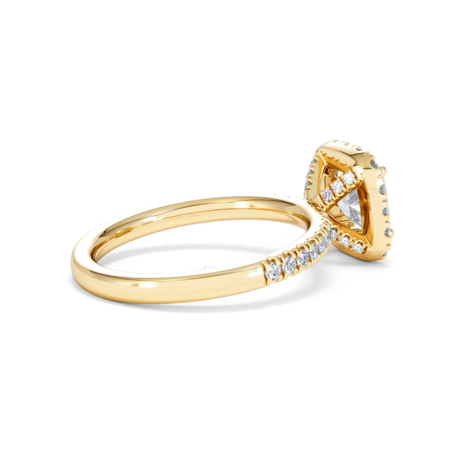 Beatrice Lab Diamond Halo Engagement Ring in 18K Gold 1.65ct F/VS1
