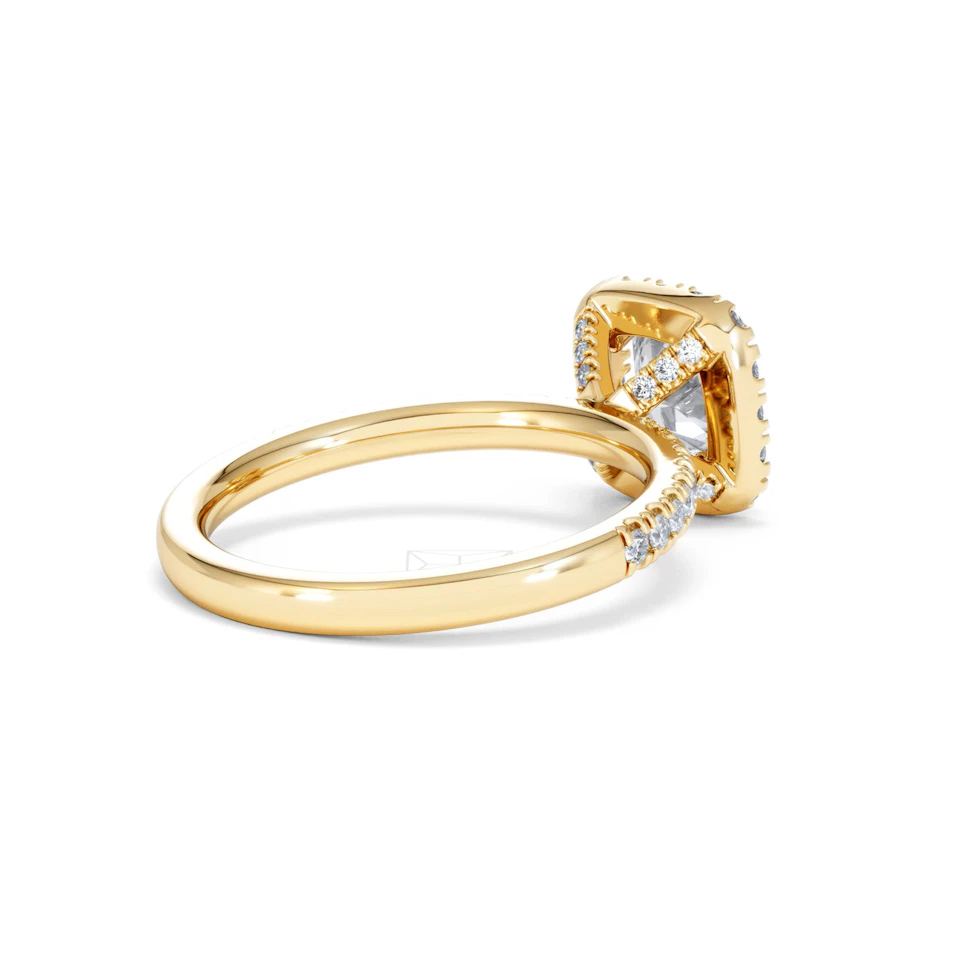Beatrice Lab Diamond Halo Engagement Ring in 18K Gold 1.65ct F/VS1