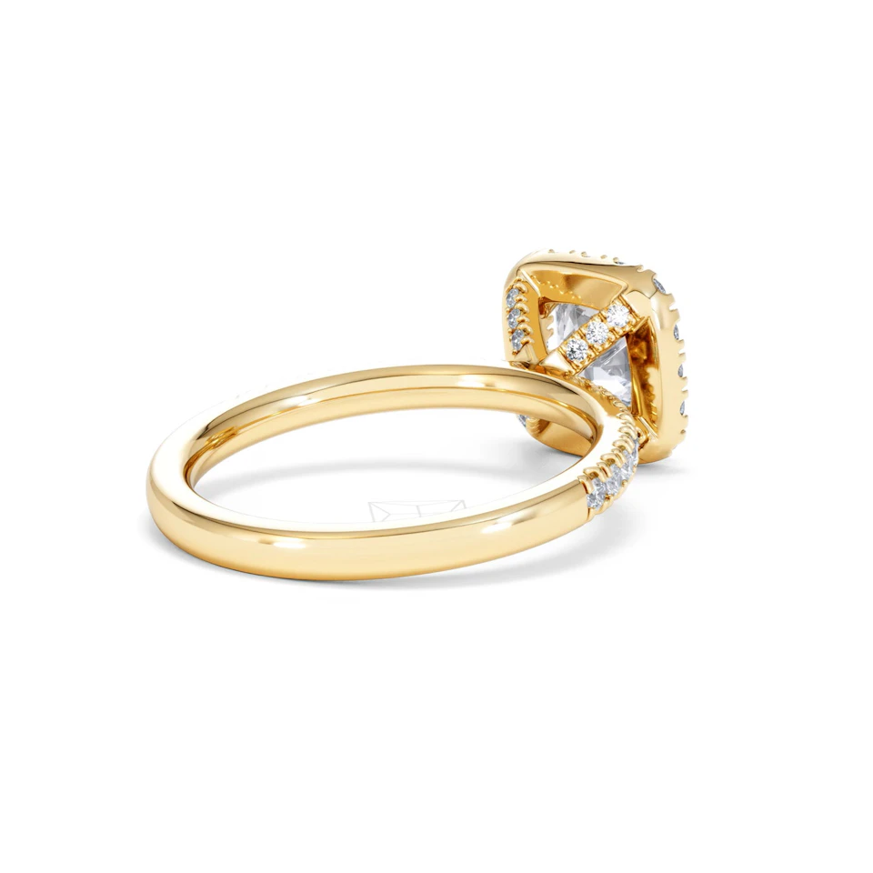 Beatrice Lab Diamond Halo Engagement Ring in 18K Gold 1.65ct F/VS1
