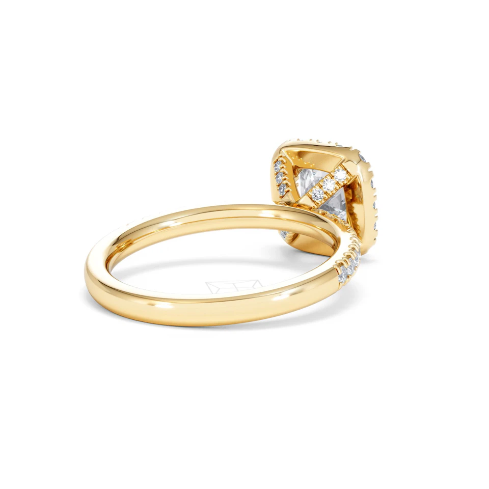 Beatrice Lab Diamond Halo Engagement Ring in 18K Gold 1.65ct F/VS1