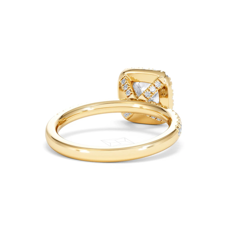 Beatrice Lab Diamond Halo Engagement Ring in 18K Gold 1.65ct F/VS1